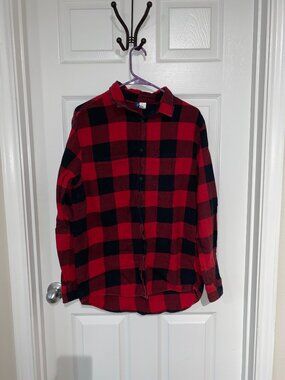 H&M Divided Red and Black Flannel